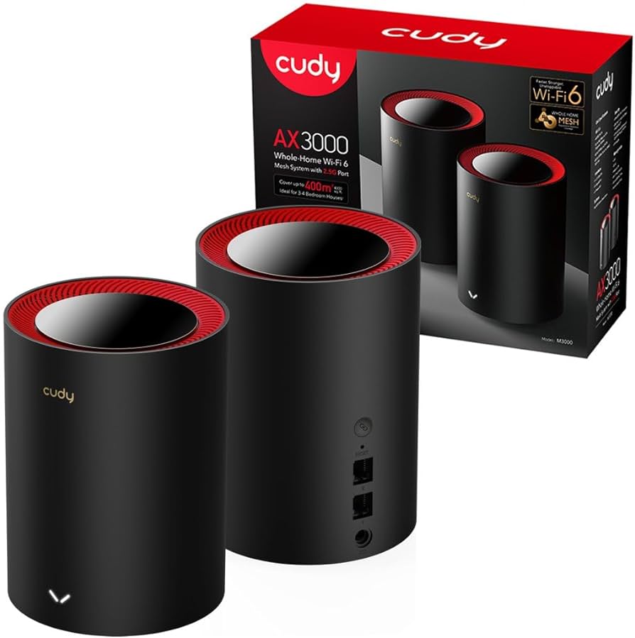 CUDY MESH WIFI 6  AX3000 2 P/GBIT ( 2 PACK )