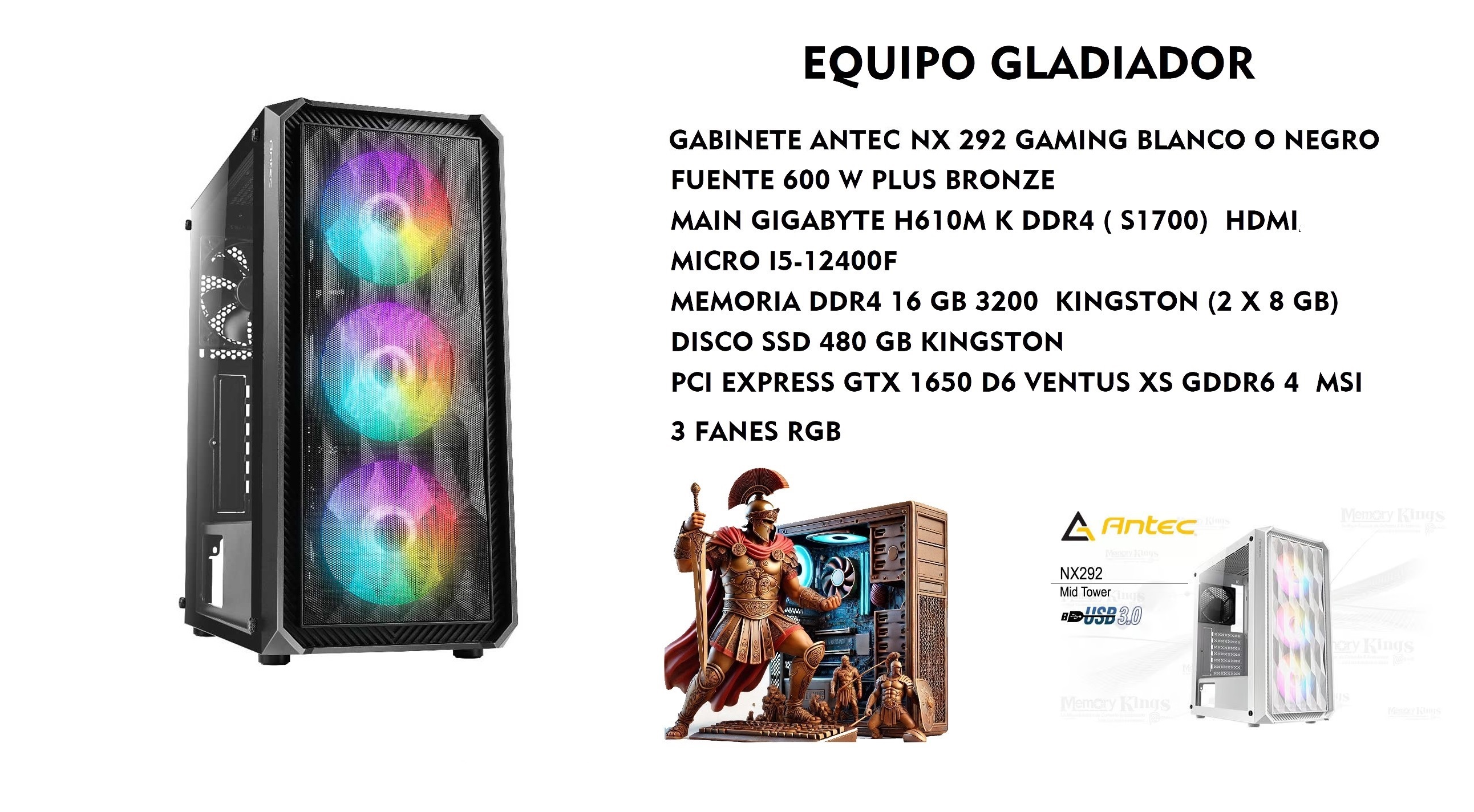 EQUIPO GAMER GLADIADOR