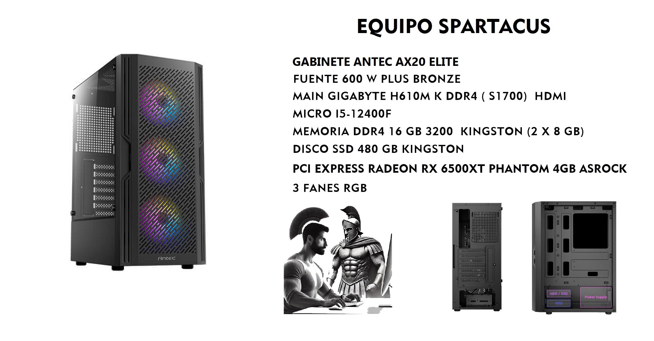 EQUIPO GAMER SPARTACUS
