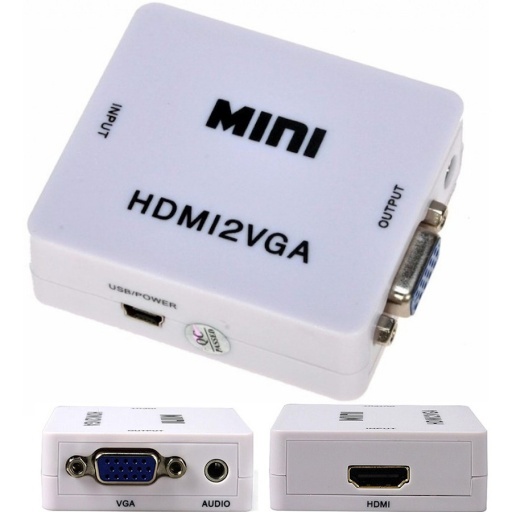 ADAPTADOR CONVERSOR VGA A HDMI C/AUDIO