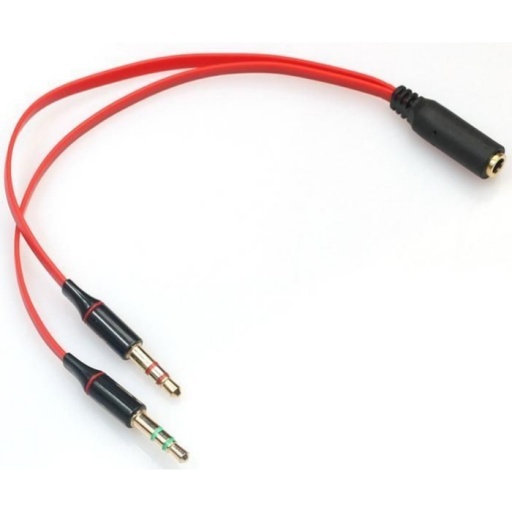 SPLIT ADAPTADOR PLUG SPICA JACK 3.5MM 2MACHOS /1 HEMBRA