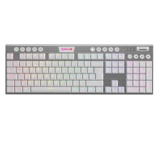 REDRAGON TECLADO HORUS FS WHITE RED SWITCH WIREL.K618W RGB SP