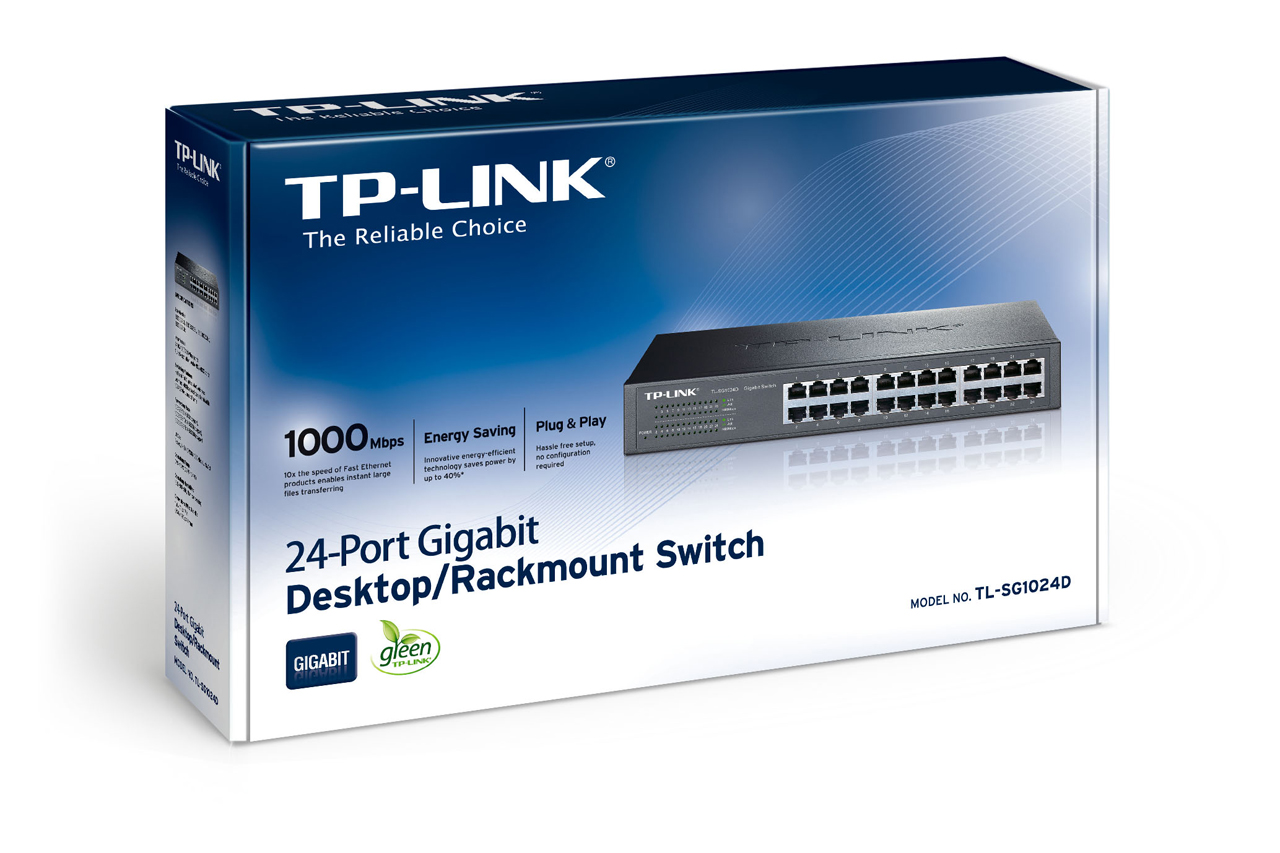 RED SWITCH TP-LINK 24 BOCAS Giga 10/100/1000 TL-SG1024D