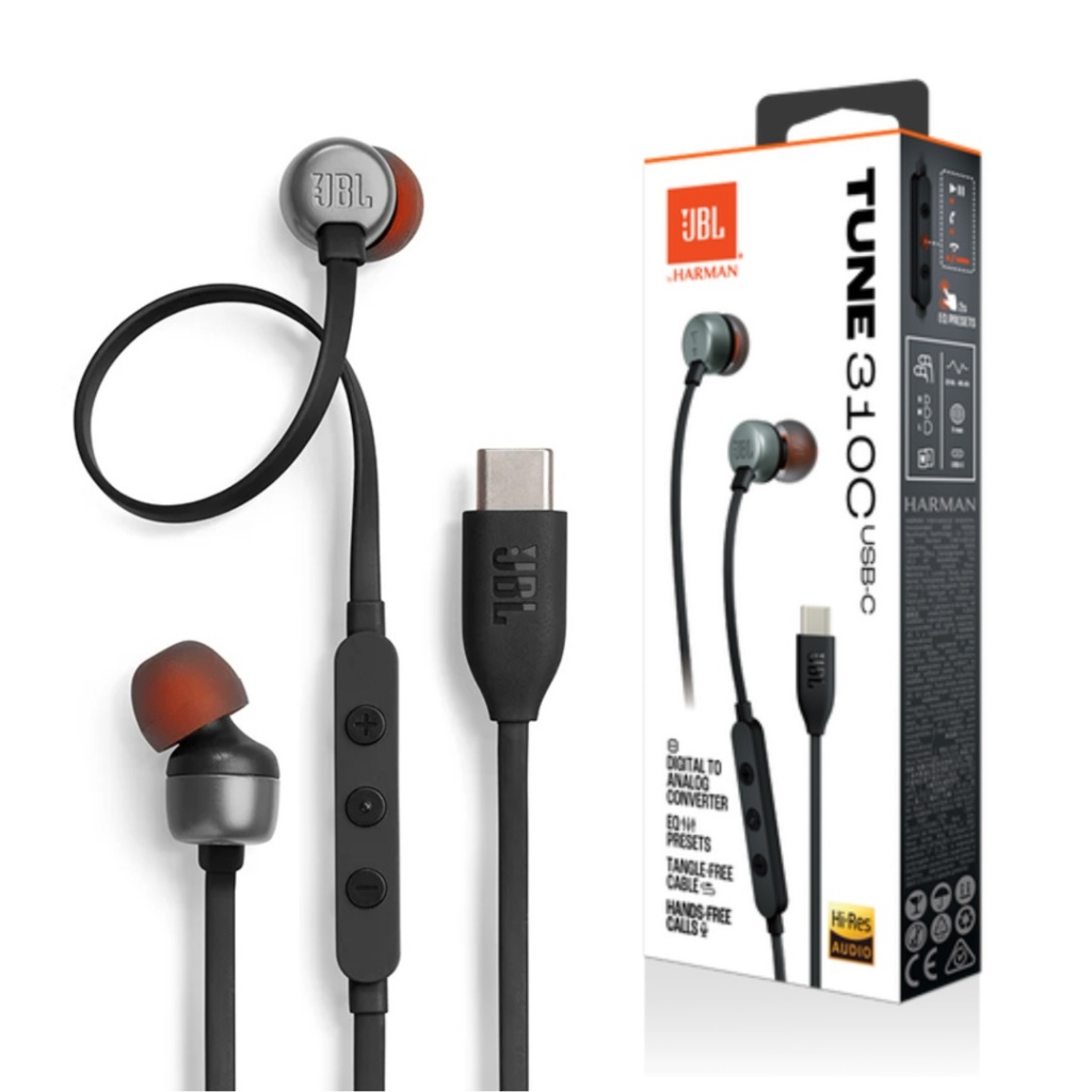 JBL AURICULAR TUNE 310C USB-C BLACK