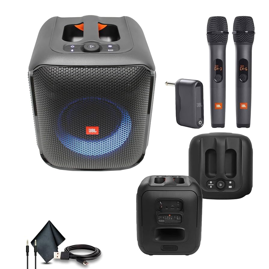 PARLANTE JBL PARTYBOX ENCORE BLACK , 2 MICROFONOS