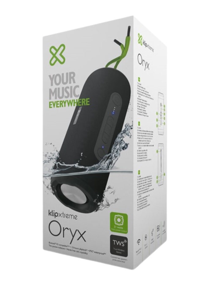 PARLANTE ORYX BT KLIP XTREME KBS-600 NEGRO 31W IPX7 TWS