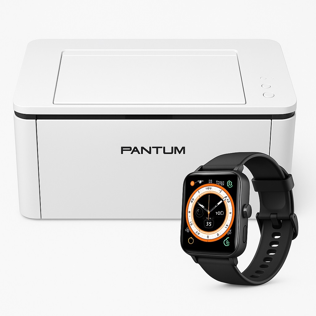 IMPRESORA PANTUM BP2300W LASER + SMARTWATCH BVR30 PRO