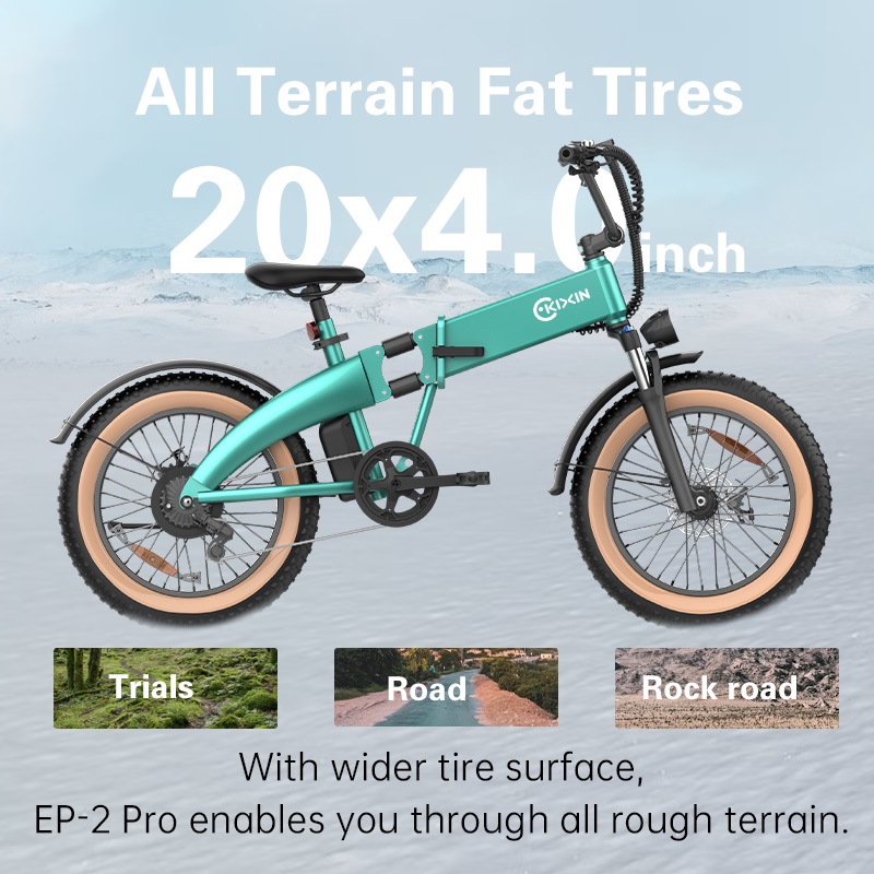 BICICLETA ELECTRICA KIXIN T2 PLEGABLE VERDE