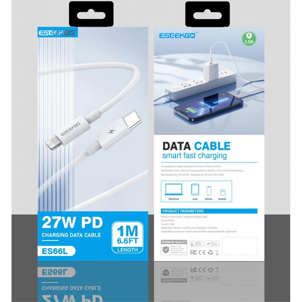 CABLE LIGHTNING - IPHONE USB -C  1 MTS COMPATIBLE
