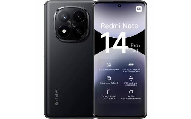 CELULAR XIAOMI REDMI NOTE 14 PRO+ 5G 12GB 256GB NEGRO