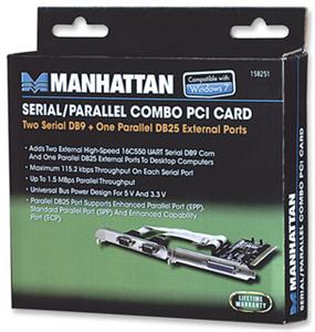 TARJ. PCI PARALELA -SERIAL X2 MANHATTAN