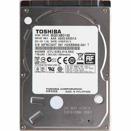DISCO NOTEBOOK 1 TERA TOSHIBA / SEAGATE