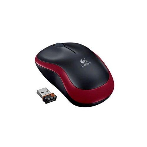 MOUSE LOGITECH M185 WIRELESS  ROJO