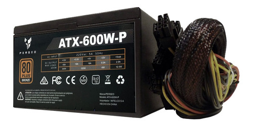 FUENTE 600W PERSEO 80 PLUS BRONZE